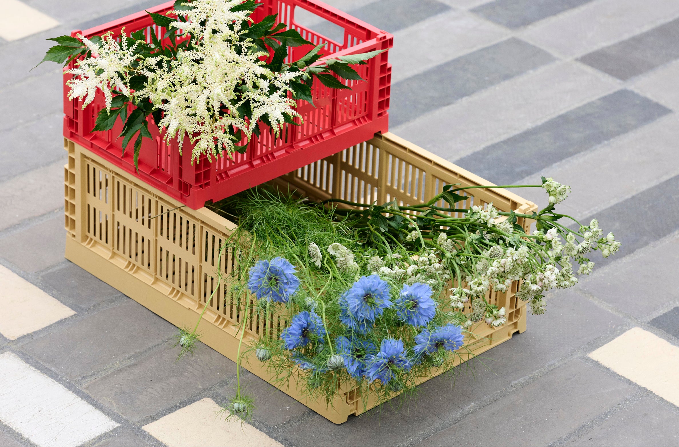 HAY COLOUR CRATE: STACKABLE STORAGE BOXES