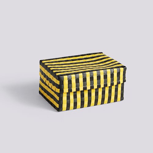 Maxim Stripe Box Small Yelow Black