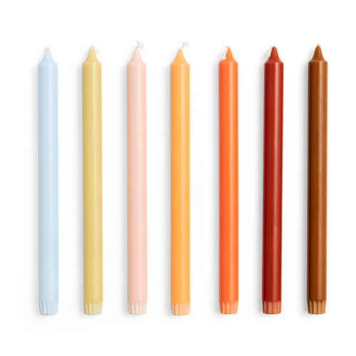 Gradient Candle - Set of 7 - Rainbow