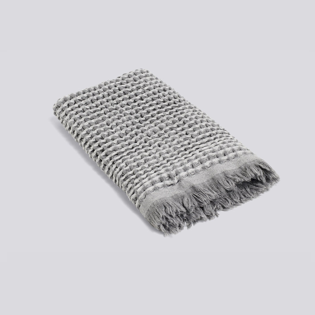 Waffle Guest Towel Blue