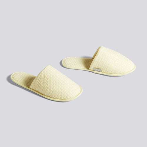 Waffle Slippers - Soft Yellow