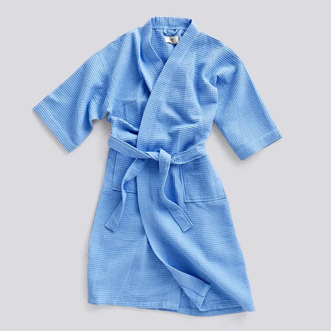 Waffle Bathrobe Blue