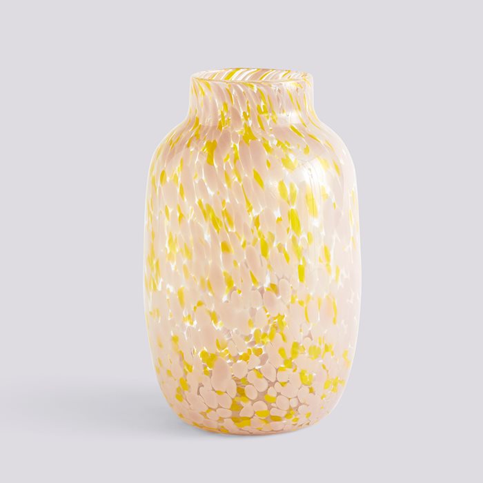 Splash Vase Round - L, Light Pink & Yellow