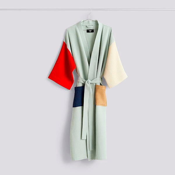 Waffle Bathrobe Glacier Multi