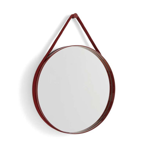Strap Mirror No 2 Red Ø50cm