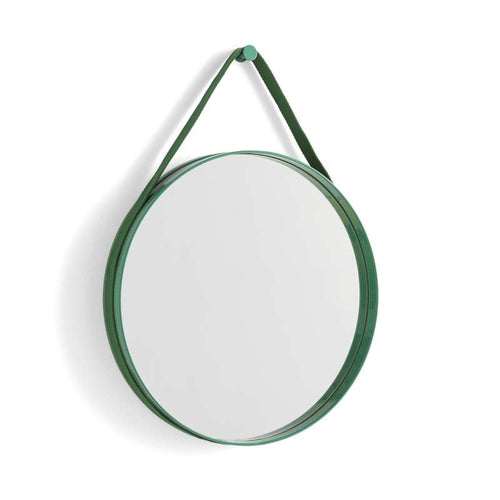 Strap Mirror No 2 Green Ø50cm