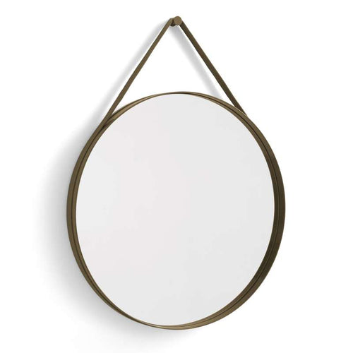 Strap Mirror No 2 Light Brown Ø70cm
