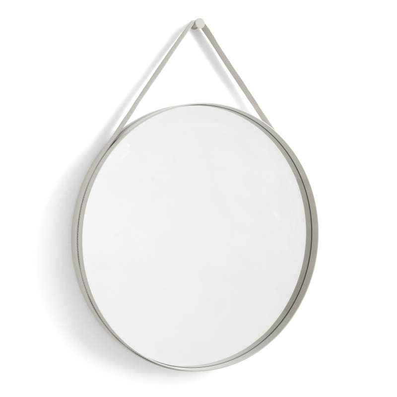 Strap Mirror No 2 Light Grey Ø70cm