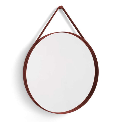 Strap Mirror No 2 Red Ø70cm