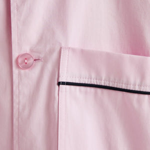 Outline Pyjama S/S Shirt - S/M Soft Pink