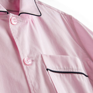Outline Pyjama S/S Shirt - S/M Soft Pink