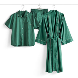 Outline Pyjama S/S Shirt - S/M Emerald Green