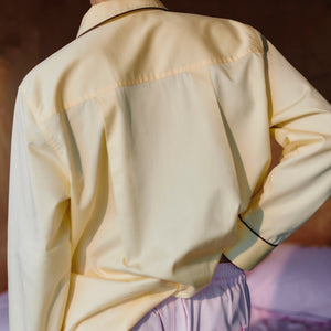 Outline Pyjama L/S Shirt - M/L Soft Yellow