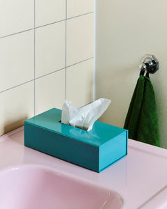Colour Storage Tissue Box - Ocean Blue
