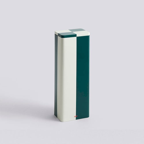 Tin Container-Slim-Green and off-white