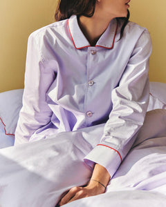 Outline Pyjama L/S Shirt, M/L Lavender