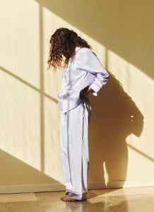 Outline Pyjama L/S Shirt, S/M Lavender