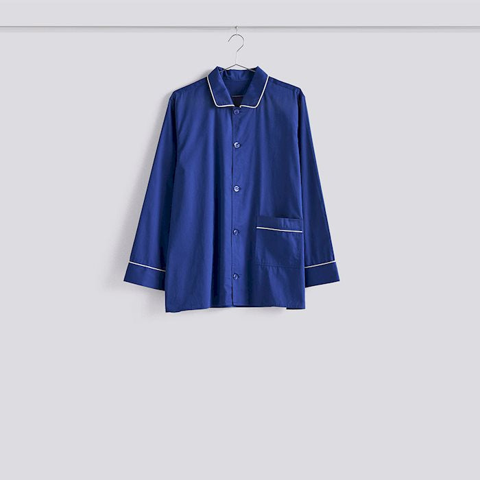 Outline Pyjama L/S Shirt-XS/S-Vivid blue