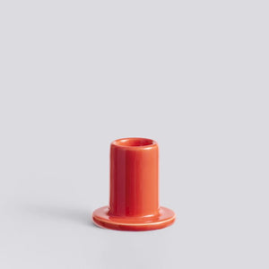 Tube Candleholder - Small Warm Red