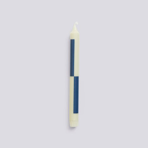 Pattern Candle-Milky green and dark blue