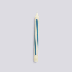 Pattern Candle-Off-white and blue swirl