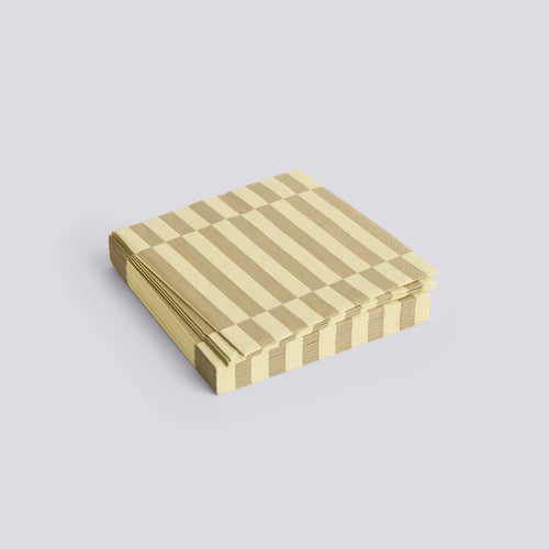 Pattern Napkins-Set of 20 Lunch-Cream and Sand Pillar Stripe