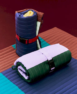 HAY Dogs Travel Blanket-80 x 80-Burgundy, green, blue Quilted