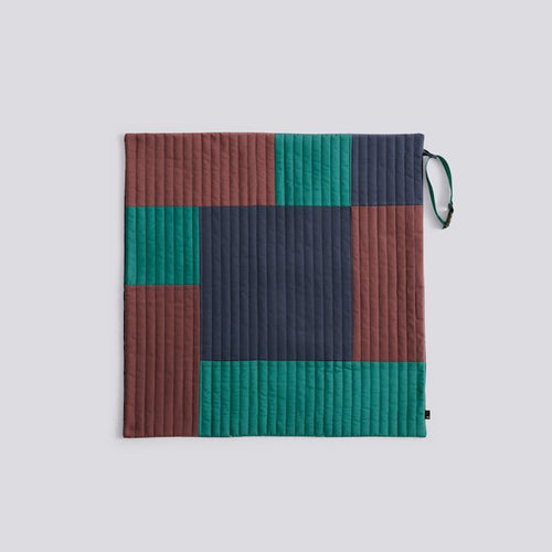 HAY Dogs Travel Blanket-80 x 80-Burgundy, green, blue Quilted