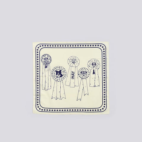 HAY Dogs Scarf (Recycled) - Off-White and Blue