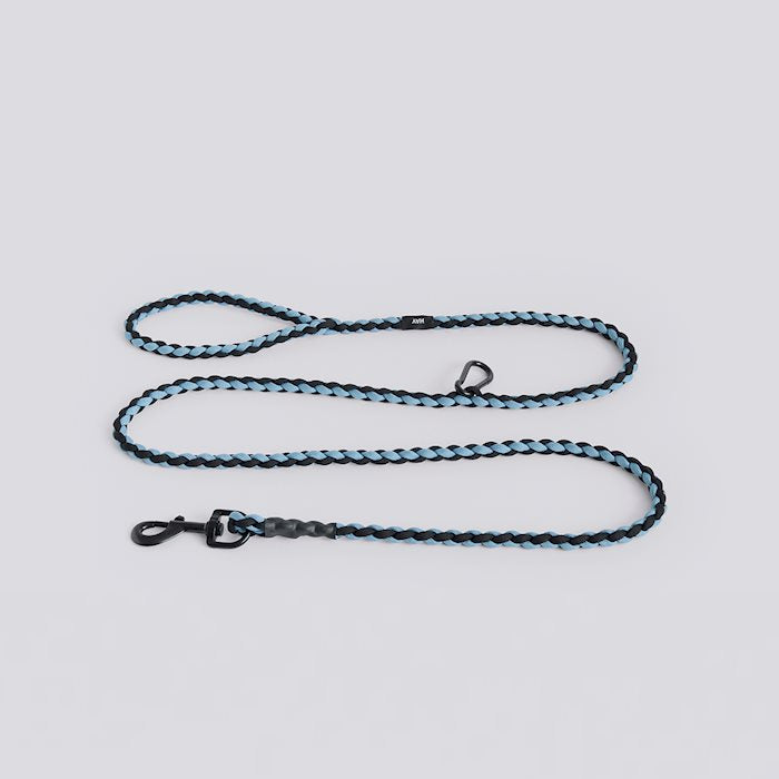 HAY Dogs Leash-Braided Adjustable M/L-Blue, black