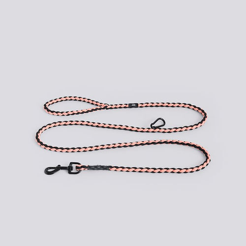 HAY Dogs Leash-Braided Adjustable M/L-Pink, black