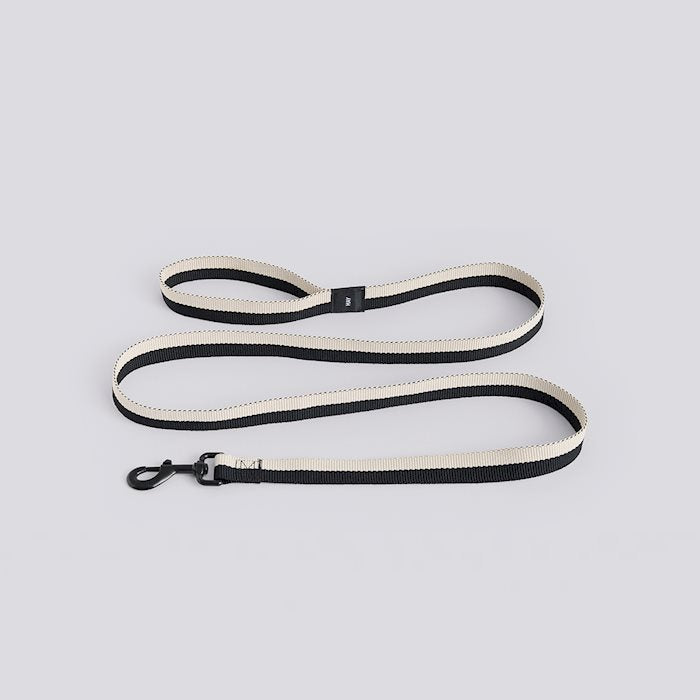 HAY Dogs Leash-Flat M/L-Black, white