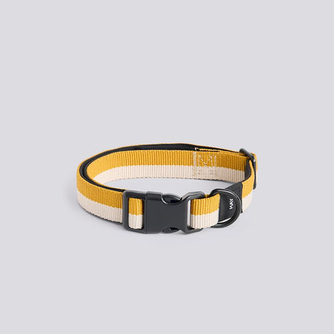 HAY Dogs Collar Flat-M/L-Off-white, ochre