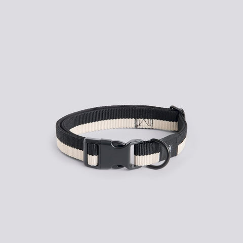 HAY Dogs Collar Flat, M/L - Black, White