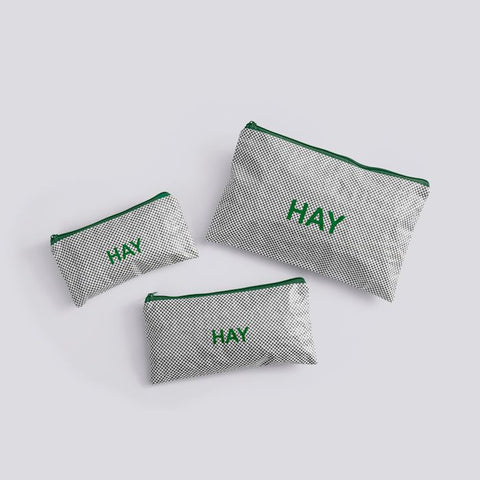 Candy Mono Wash Bag, Flat Set of 3, Grey