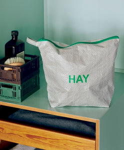 Candy Mono Wash Bag, Flat Set of 3, Grey