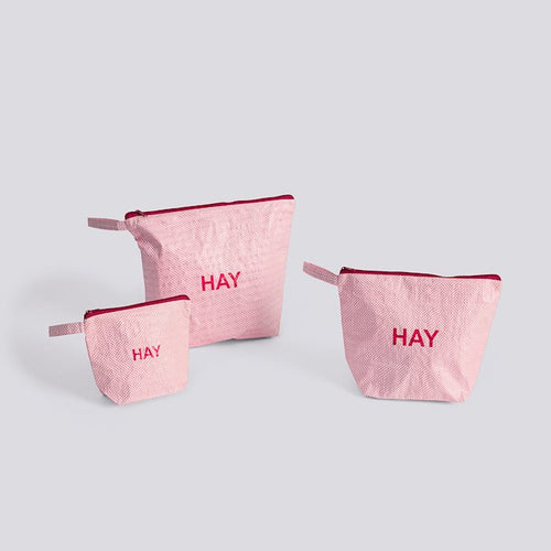 Candy Mono Wash Bag, Wash Set of 3, Pink