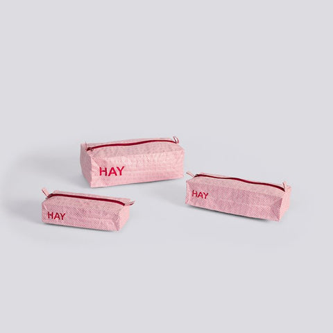 Candy Mono Wash Bag, Box Set of 3, Pink