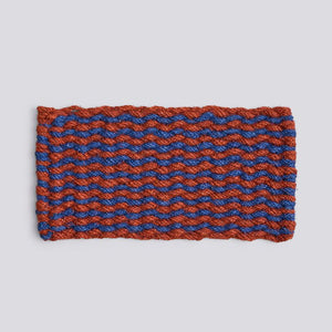 Coco Door Mat-Stripe Wave-Brown and navy