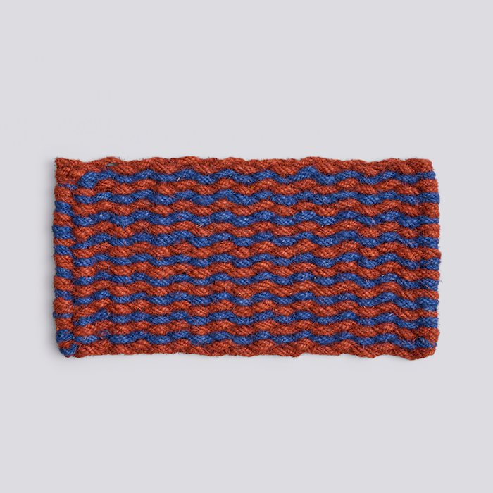 Coco Door Mat-Stripe Wave-Brown and navy