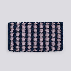 Coco Door Mat-Stripe Wide-Lavender and navy