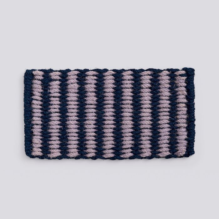 Coco Door Mat-Stripe Wide-Lavender and navy