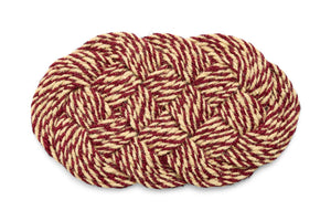 Coco Door Mat Swirl - Bordeaux and Off-White
