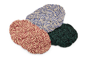 Coco Door Mat Swirl - Bordeaux and Off-White