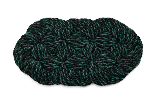Coco Door Mat Swirl - Green and Black