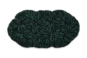 Coco Door Mat Swirl - Green and Black