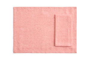 Tavolo Napkin/Placemat - Set of 4, Soft Coral