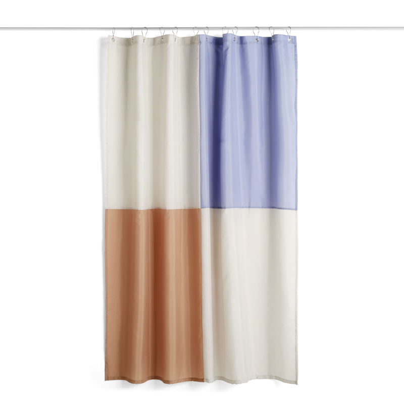 Check Shower Curtain Blue